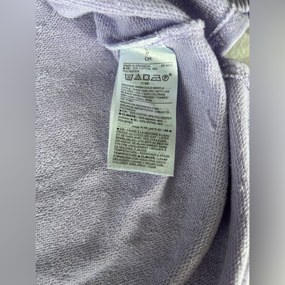 Old Navy | Lavender Lightweight Sweatshirt with Ruffle Detail | Size Small - Picture 13 of 13
